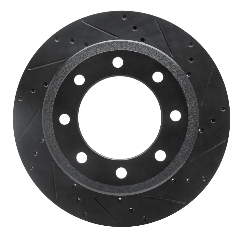 Ford F-350 Super Duty Brake Rotor (1) - Rear Right - R1 Concepts - Drilled & Slotted - Black - `11-`22 Ford F-350 Super Duty Brake Rotor (1) - Rear Right - R1 Concepts - Drilled & Slotted - Black - `11-`22